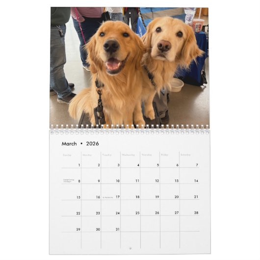 2026 ParkerPup Calendar カレンダー (3月 2026)