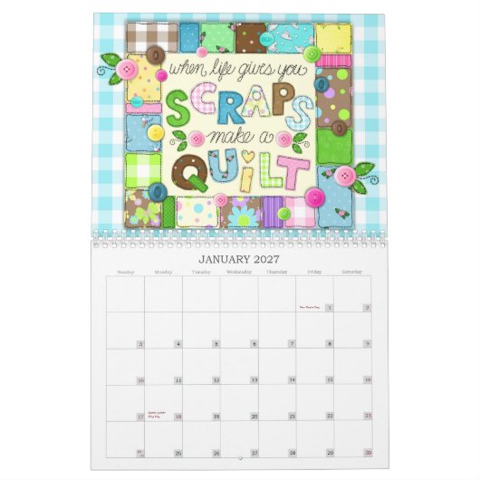 2026 Patchwork Meadow Scripture Calendar カレンダー (1月 2027)