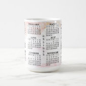 2026 Personalized 15 oz. Calendar Ceramic Mug コーヒーマグカップ (中央)