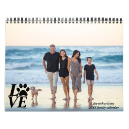 2026 Personalized Dog & Family Photo Moments  カレンダー