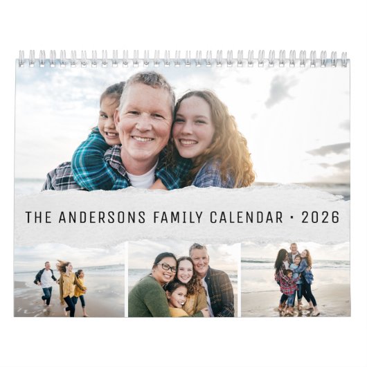 2026 Personalized Family Simple Minimalist  カレンダー (カバー)