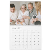 2026 Personalized Family Simple Minimalist  カレンダー (1月 2027)