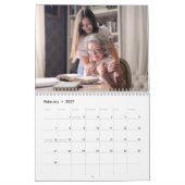 2026 Personalized Family Simple Minimalist  カレンダー (2月 2027)