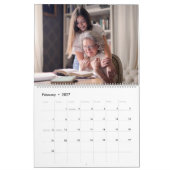 2026 Personalized Family Simple Minimalist  カレンダー (2月 2027)