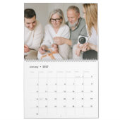 2026 Personalized Family Simple Minimalist  カレンダー (1月 2027)