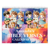 2026 Personalized Kids Bible Verse カレンダー (カバー)