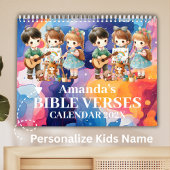 2026 Personalized Kids Bible Verse カレンダー