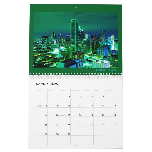 2026 Photo Calendar カレンダー (3月 2026)