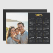 2026 Photo Calendar | Full Year Black Fridge Card (正面/裏面)