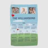 2026 Photo Calendar Golf Theme ゴルフタオル (正面)