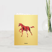 2026 Photo Horse Pattern Chinese New Year シーズンカード (裏面)