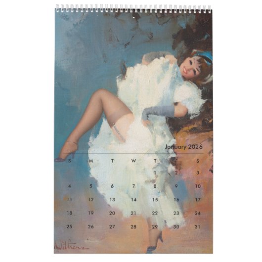 2026 Pin Up Calendar カレンダー (1月 2026)