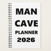 2026 Planner For Men Man Cave Planner Black Font  プランナー手帳 (正面)