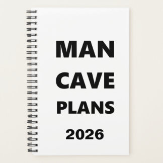 2026 Planner For Men Man Cave Plans Black Font プランナー手帳