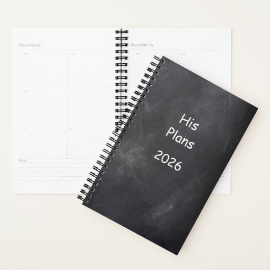 2026 Planner For Men Plans Chalkboard Style プランナー手帳 (ディスプレー)