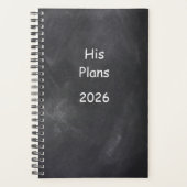2026 Planner For Men Plans Chalkboard Style プランナー手帳 (正面)