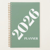 2026 Planner Spiral Bound Minimalist プランナー手帳 (正面)