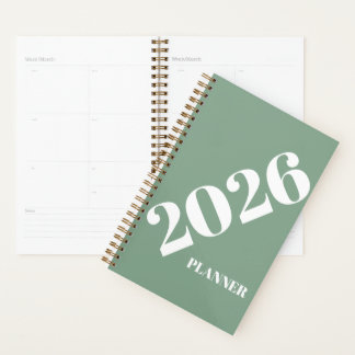 2026 Planner Spiral Bound Minimalist プランナー手帳