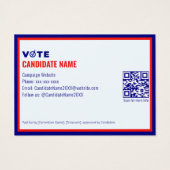 2026 Political Campaign Candidate Election Contact (裏面)