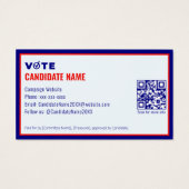 2026 Political Campaign Candidate Election Contact (裏面)