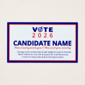 2026 Political Campaign Candidate Election Contact (正面)