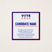 2026 Political Campaign Candidate Election Contact (正面)
