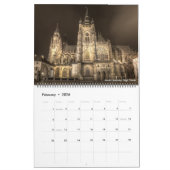 2026 Prague - St. Vitus Cathedral Calendar カレンダー (2月 2026)