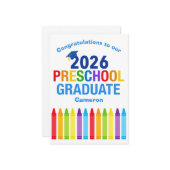 2026 Preschool Graduate Custom Cute Graduation カード (正面/裏面インサイチュ)