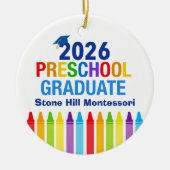 2026 Preschool Graduate Cute Custom Keepsake セラミックオーナメント (正面)