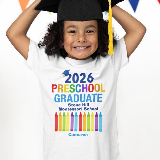 2026 Preschool Graduate Cute Custom Kids Tシャツ