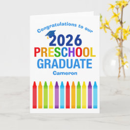 2026 Preschool Graduation Custom Congratulations カード