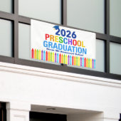 2026 Preschool Graduation Customizable School 横断幕 (ビルの外側)