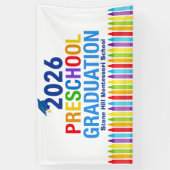 2026 Preschool Graduation Customizable School 横断幕 (縦)