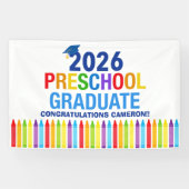 2026 Preschool Graduation Party Custom Graduate 横断幕 (横)
