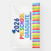 2026 Preschool Graduation Party Custom Graduate 横断幕 (縦)