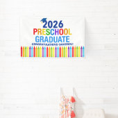 2026 Preschool Graduation Party Custom Graduate 横断幕 (インサイチュ)