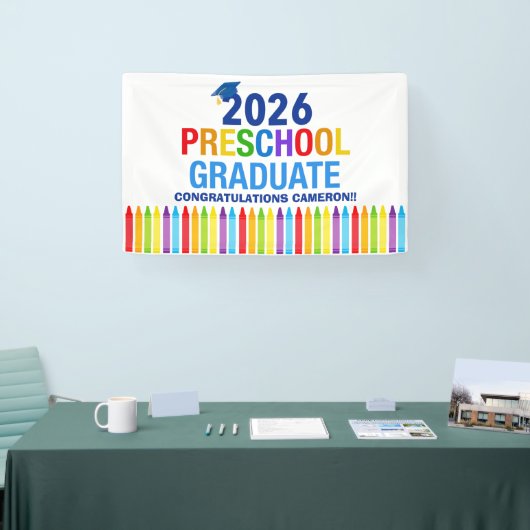 2026 Preschool Graduation Party Custom Graduate 横断幕 (トレードショー)