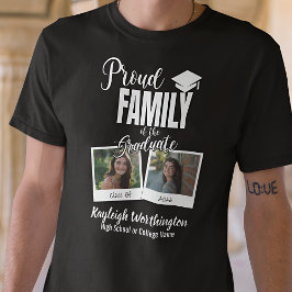 2026 Proud Family of the Graduate Custom Photo Tシャツ
