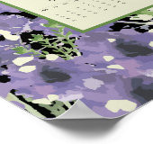 2026 Purple Flowers Wall Calendar ポスター (角)