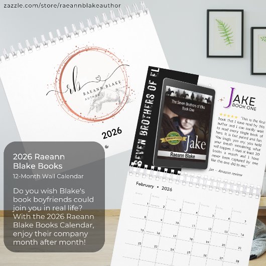 2026 Raeann Blake Books Calendar カレンダー