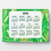 2026 Recoleta Green Tracks Desk Calendar by Janz フォトプラーク (正面)