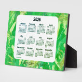 2026 Recoleta Green Tracks Desk Calendar by Janz フォトプラーク (側面)
