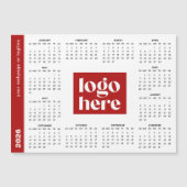 2026 Red Business Logo Magnetic Calendar (正面)