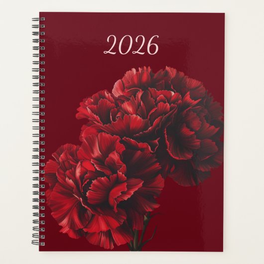 2026 Red Carnations Planner プランナー手帳 (正面)