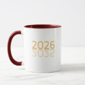 2026 Reflection Coffee Mug - Minimalist Gold  マグカップ (左)