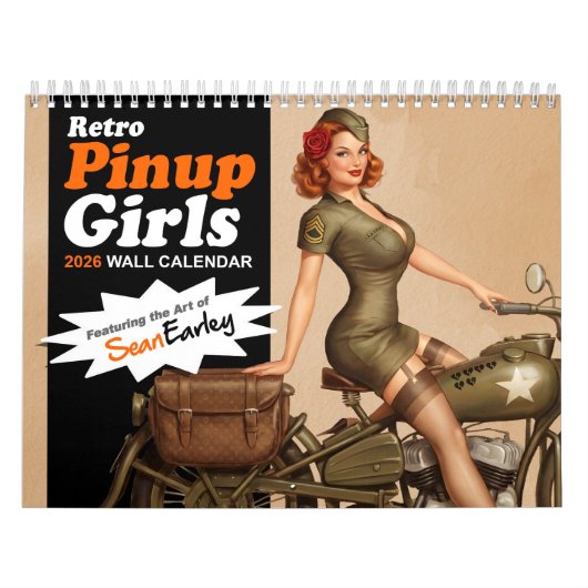 2026 Retro Pinup Girl Wall Calendar カレンダー (カバー)