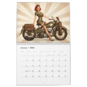 2026 Retro Pinup Girl Wall Calendar カレンダー (1月 2026)