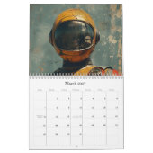 2026 Retro Space Art Calendar カレンダー (3月 2027)