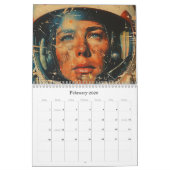 2026 Retro Space Art Calendar カレンダー (2月 2026)
