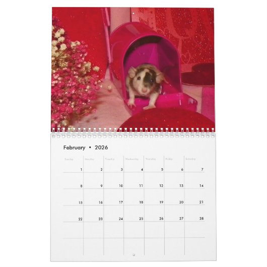 2026 Rodent Reader Calendar H カレンダー (2月 2026)